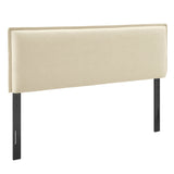 Slate Upholstered Linen Blend Full Size Headboard in Linen
