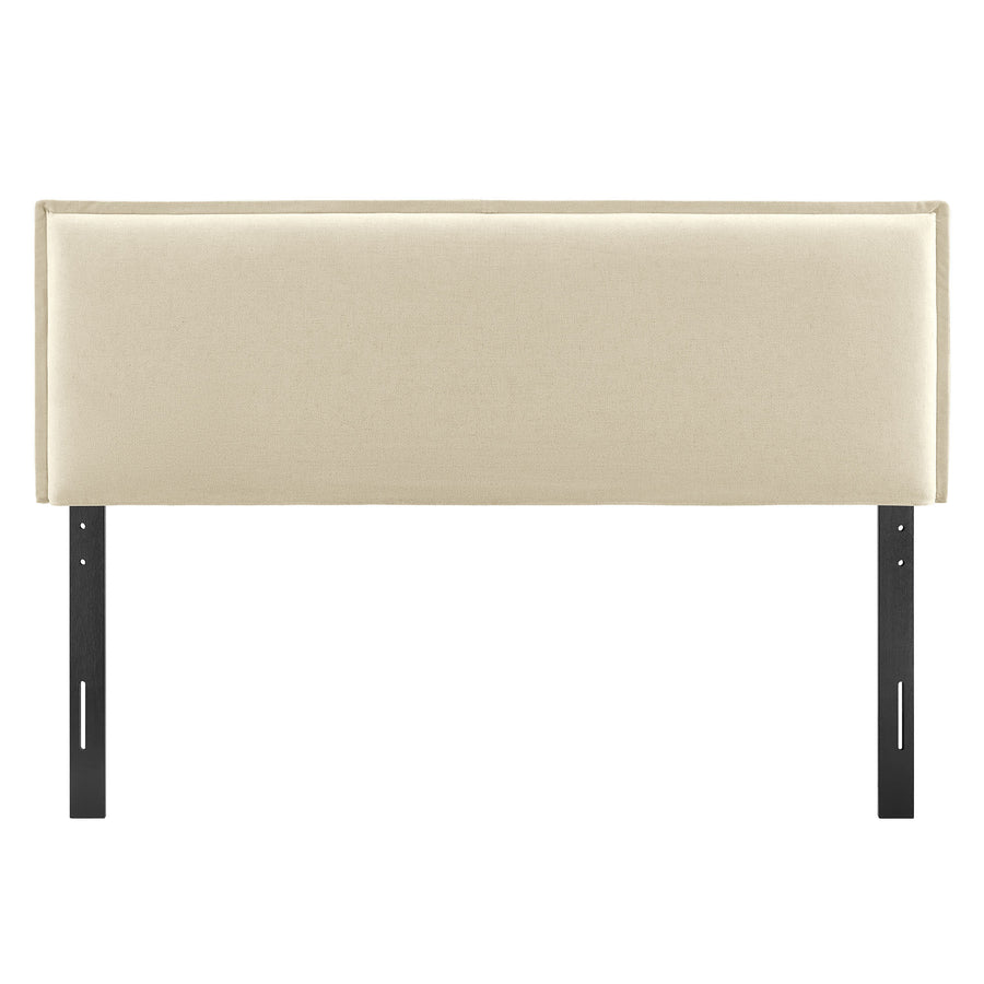 Slate Upholstered Linen Blend Full Size Headboard in Linen