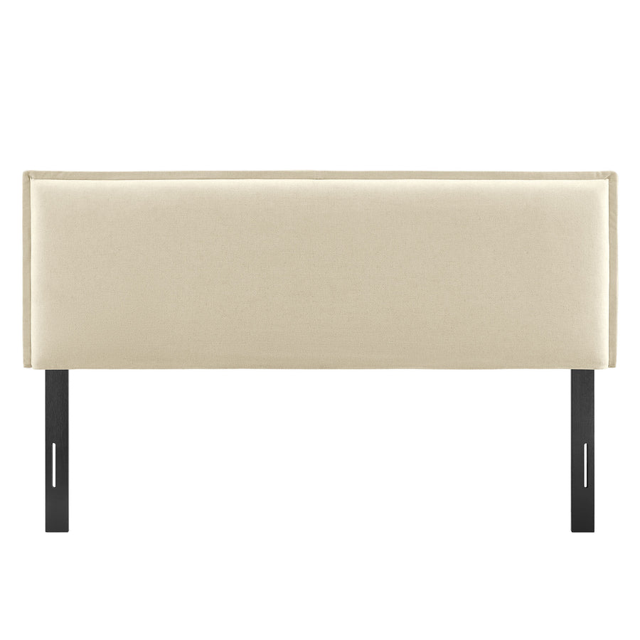 Slate Upholstered Linen Blend Full Size Headboard in Linen