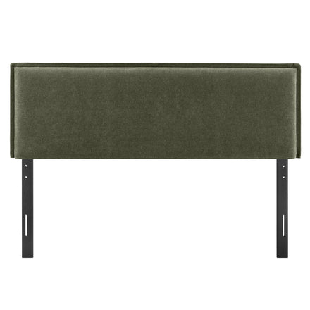 Camille Upholstered Linen Blend Full Size Headboard in Sage