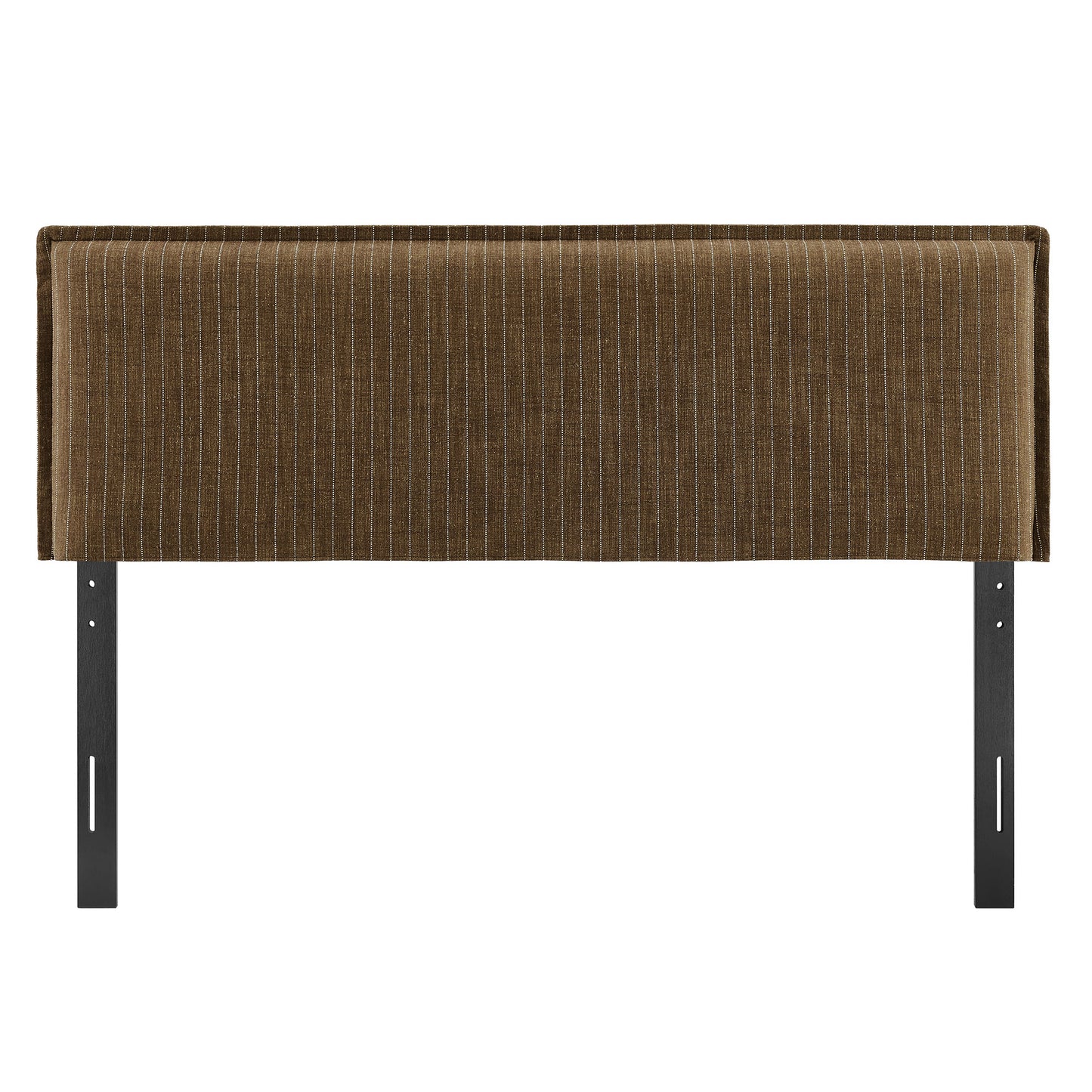 Slate Striped Linen Blend Full Size Headboard in Earth Stripe