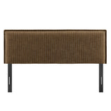 Slate Striped Linen Blend Full Size Headboard in Earth Stripe