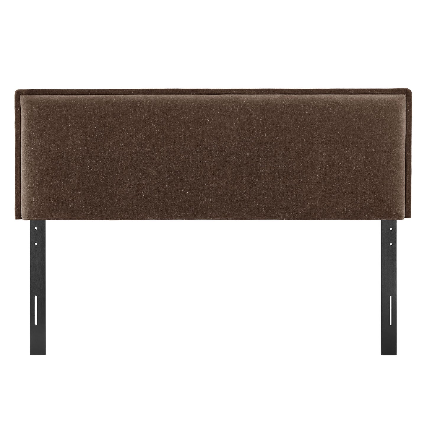 Slate Upholstered Linen Blend King Size Headboard in Cocoa