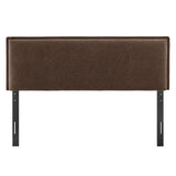 Slate Upholstered Linen Blend King Size Headboard in Cocoa