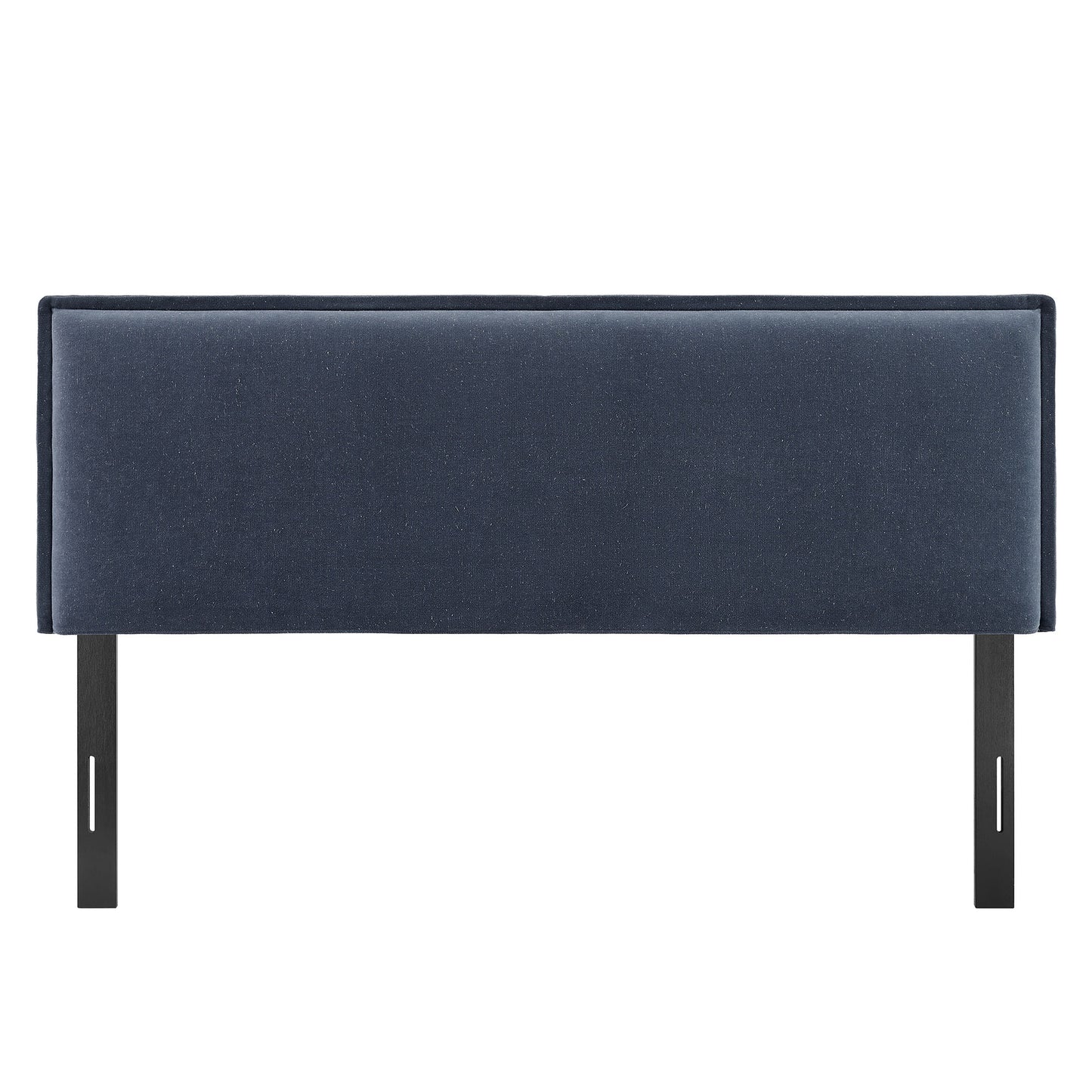 Slate Upholstered Linen Blend King Size Headboard in Denim