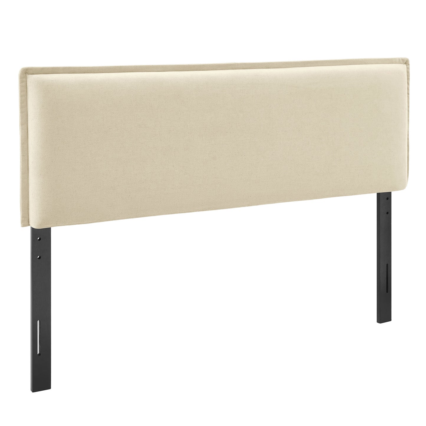 Slate Upholstered Linen Blend King Size Headboard in Linen