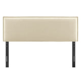 Slate Upholstered Linen Blend King Size Headboard in Linen
