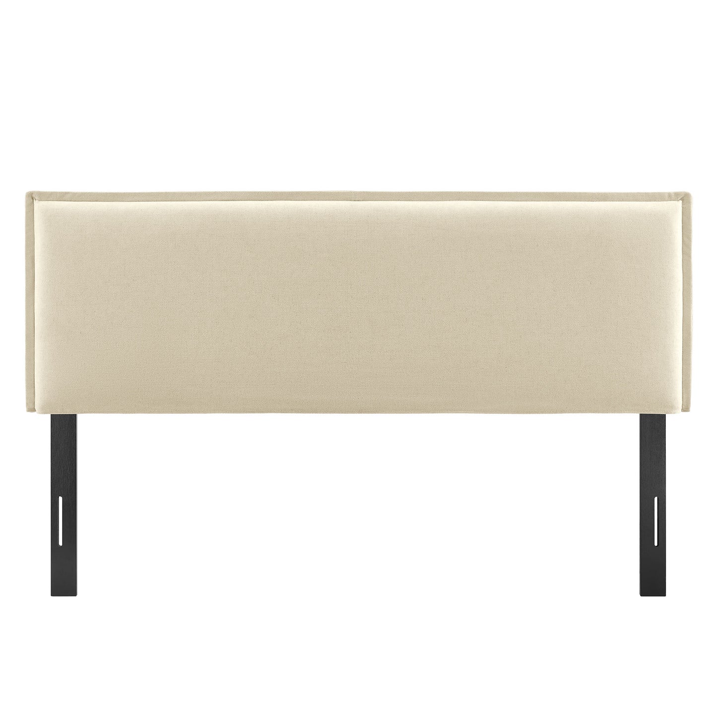 Slate Upholstered Linen Blend King Size Headboard in Linen