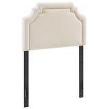 Thatch Stain-Resistant Performance Velvet Twin Size Headboard in Alabaster Pink