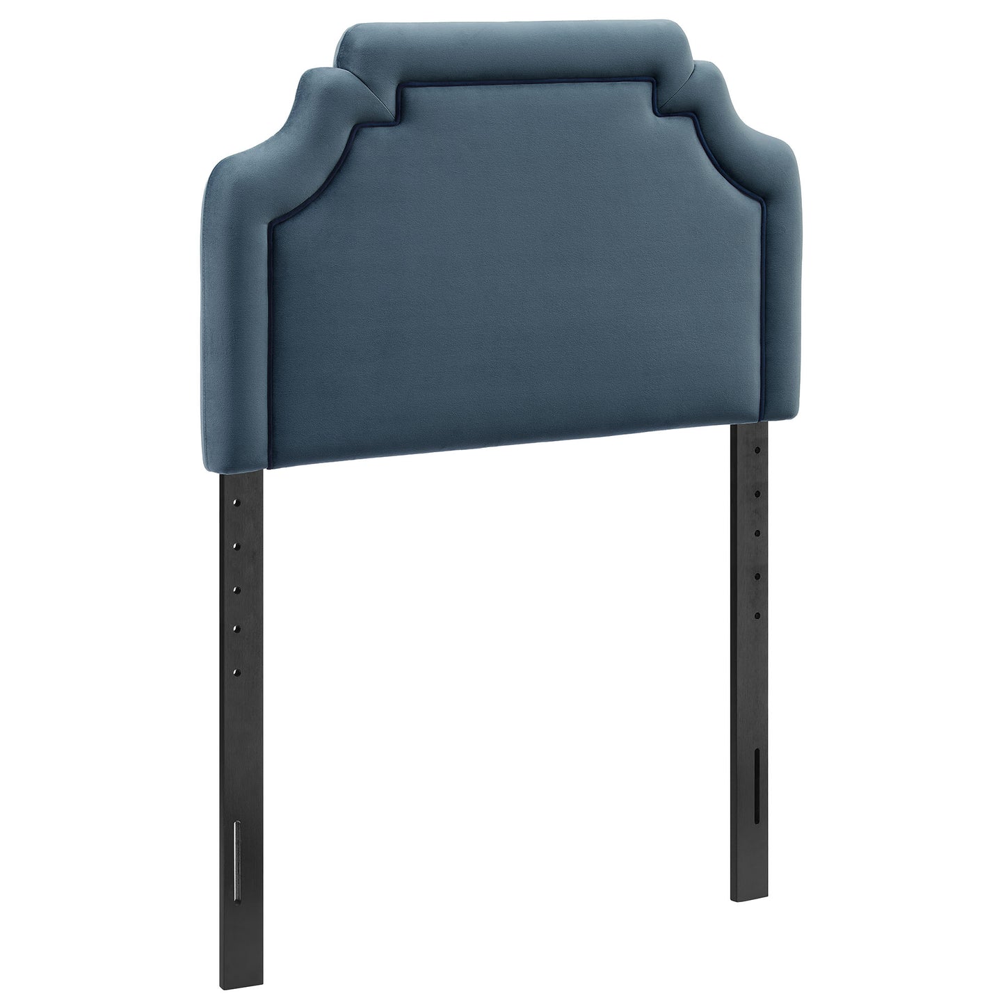 Thatch Stain-Resistant Performance Velvet Twin Size Headboard in Cadet Blue Midnight