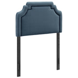 Thatch Stain-Resistant Performance Velvet Twin Size Headboard in Cadet Blue Midnight