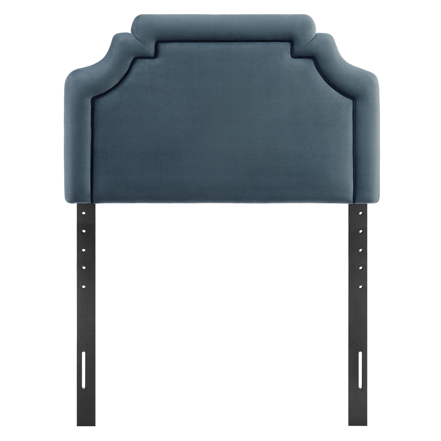 Thatch Stain-Resistant Performance Velvet Twin Size Headboard in Cadet Blue Midnight