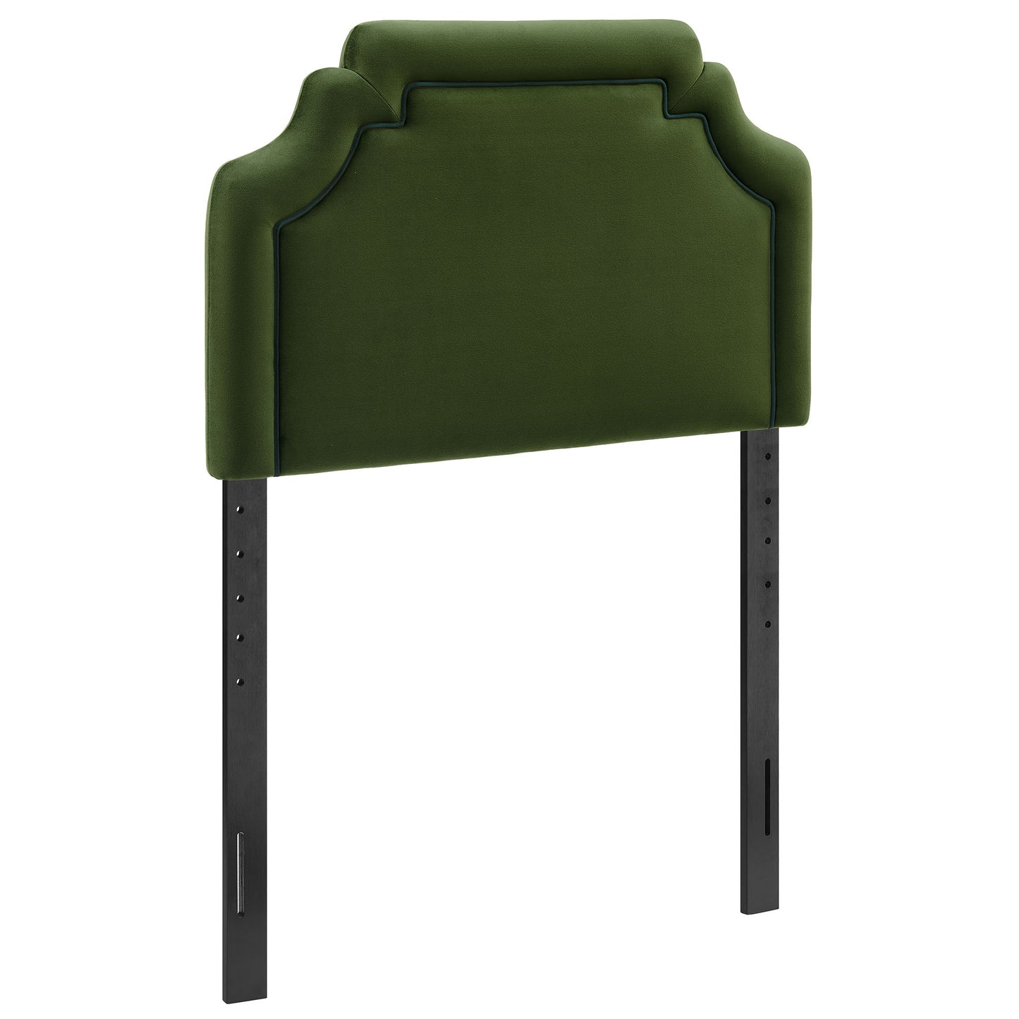 Thatch Stain-Resistant Performance Velvet Twin Size Headboard in Moss Green Dark Green