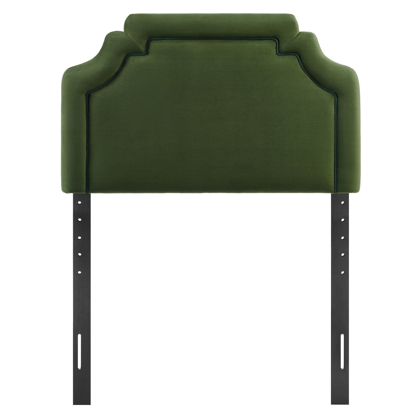 Thatch Stain-Resistant Performance Velvet Twin Size Headboard in Moss Green Dark Green