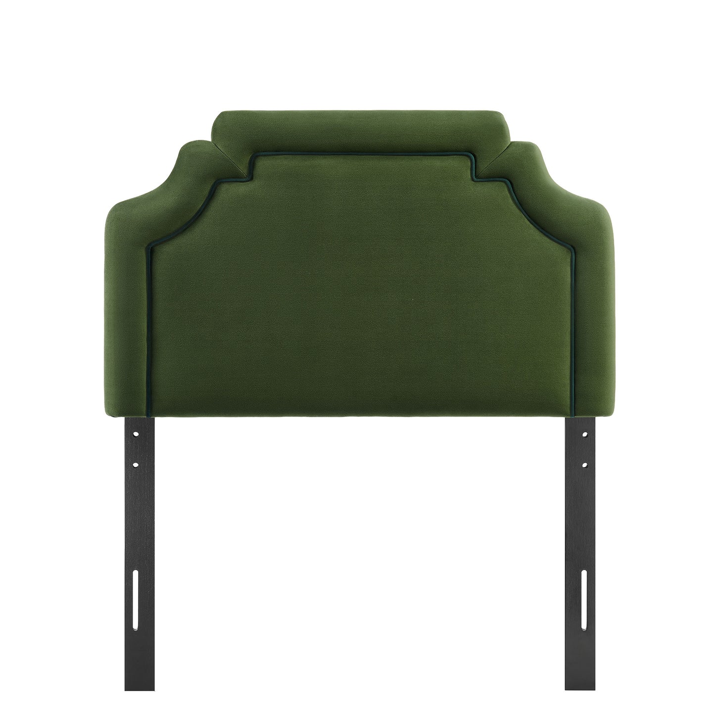 Thatch Stain-Resistant Performance Velvet Twin Size Headboard in Moss Green Dark Green