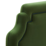 Thatch Stain-Resistant Performance Velvet Twin Size Headboard in Moss Green Dark Green