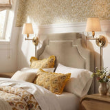 Thatch Stain-Resistant Performance Velvet Twin Size Headboard in Taupe Almond