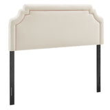 Thatch Stain-Resistant Performance Velvet Full Size Headboard in Alabaster Pink