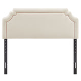 Thatch Stain-Resistant Performance Velvet Full Size Headboard in Alabaster Pink