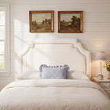 Thatch Stain-Resistant Performance Velvet Full Size Headboard in Alabaster Pink