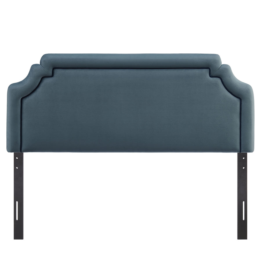 Thatch Stain-Resistant Performance Velvet Full Size Headboard in Cadet Blue Midnight