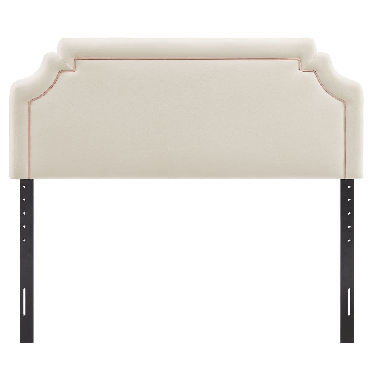 Thatch Stain-Resistant Performance Velvet King Size Headboard in Alabaster Pink