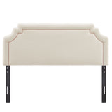 Thatch Stain-Resistant Performance Velvet King Size Headboard in Alabaster Pink