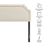 Thatch Stain-Resistant Performance Velvet King Size Headboard in Alabaster Pink