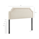 Thatch Stain-Resistant Performance Velvet King Size Headboard in Alabaster Pink