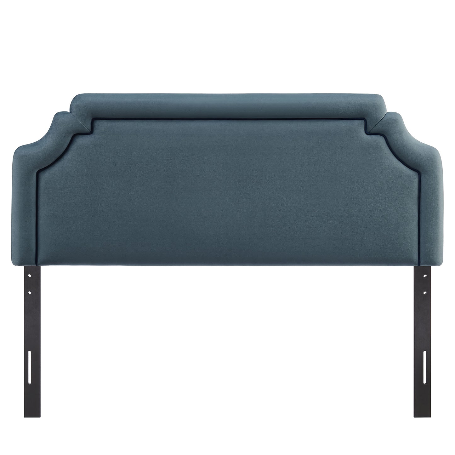 Thatch Stain-Resistant Performance Velvet King Size Headboard in Cadet Blue Midnight