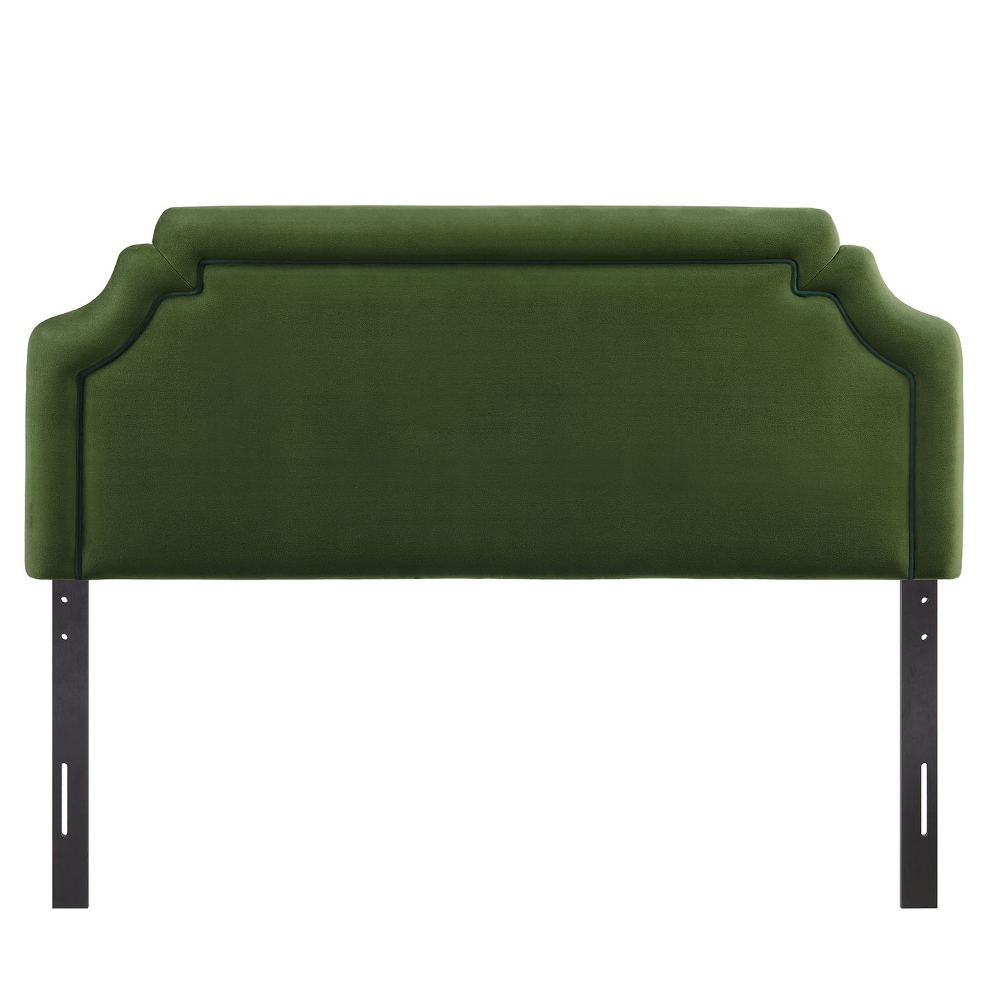 Thatch Stain-Resistant Performance Velvet King Size Headboard in Moss Green Dark Green