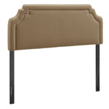 Thatch Stain-Resistant Performance Velvet King Size Headboard in Taupe Almond