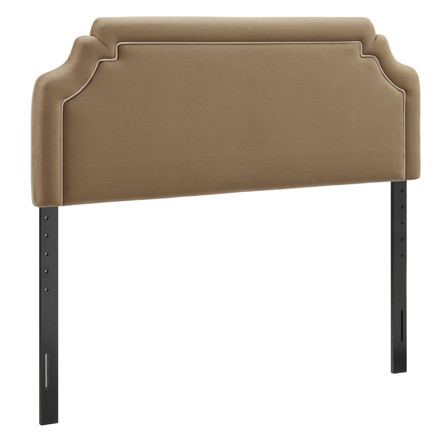 Thatch Stain-Resistant Performance Velvet King Size Headboard in Taupe Almond