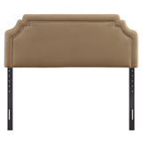 Thatch Stain-Resistant Performance Velvet King Size Headboard in Taupe Almond