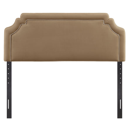 Magnolia Stain-Resistant Performance Velvet King Size Headboard in Taupe Almond