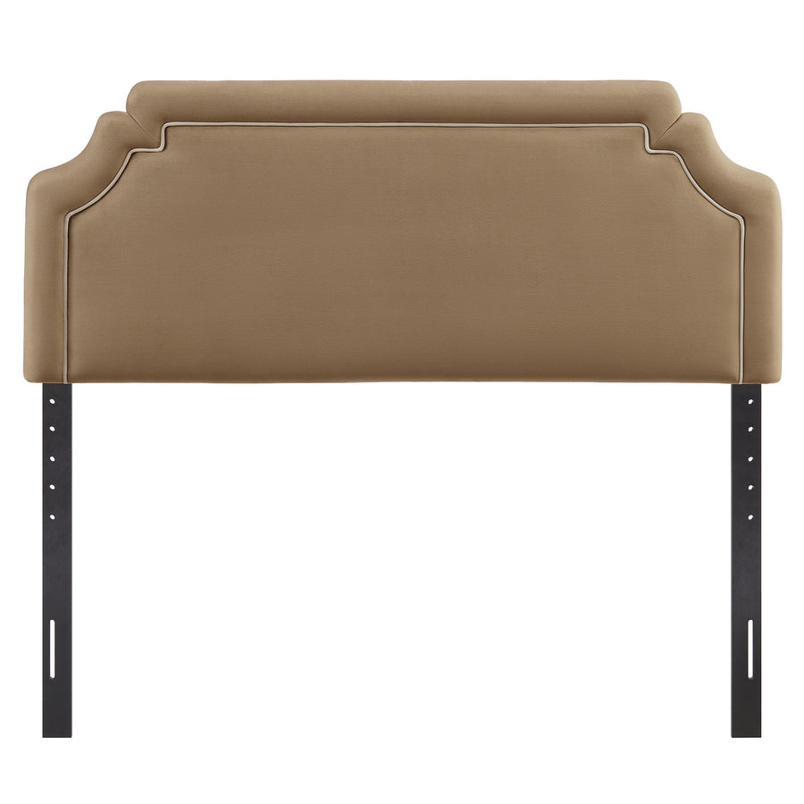 Thatch Stain-Resistant Performance Velvet King Size Headboard in Taupe Almond
