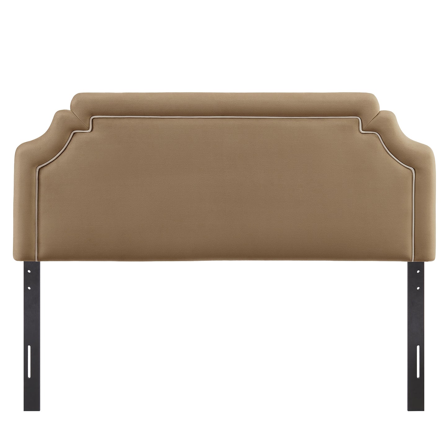 Thatch Stain-Resistant Performance Velvet King Size Headboard in Taupe Almond
