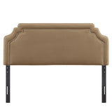 Thatch Stain-Resistant Performance Velvet King Size Headboard in Taupe Almond