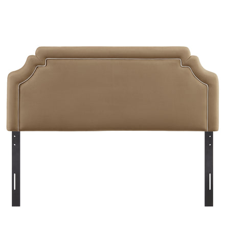 Magnolia Stain-Resistant Performance Velvet King Size Headboard in Taupe Almond