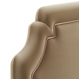 Thatch Stain-Resistant Performance Velvet King Size Headboard in Taupe Almond