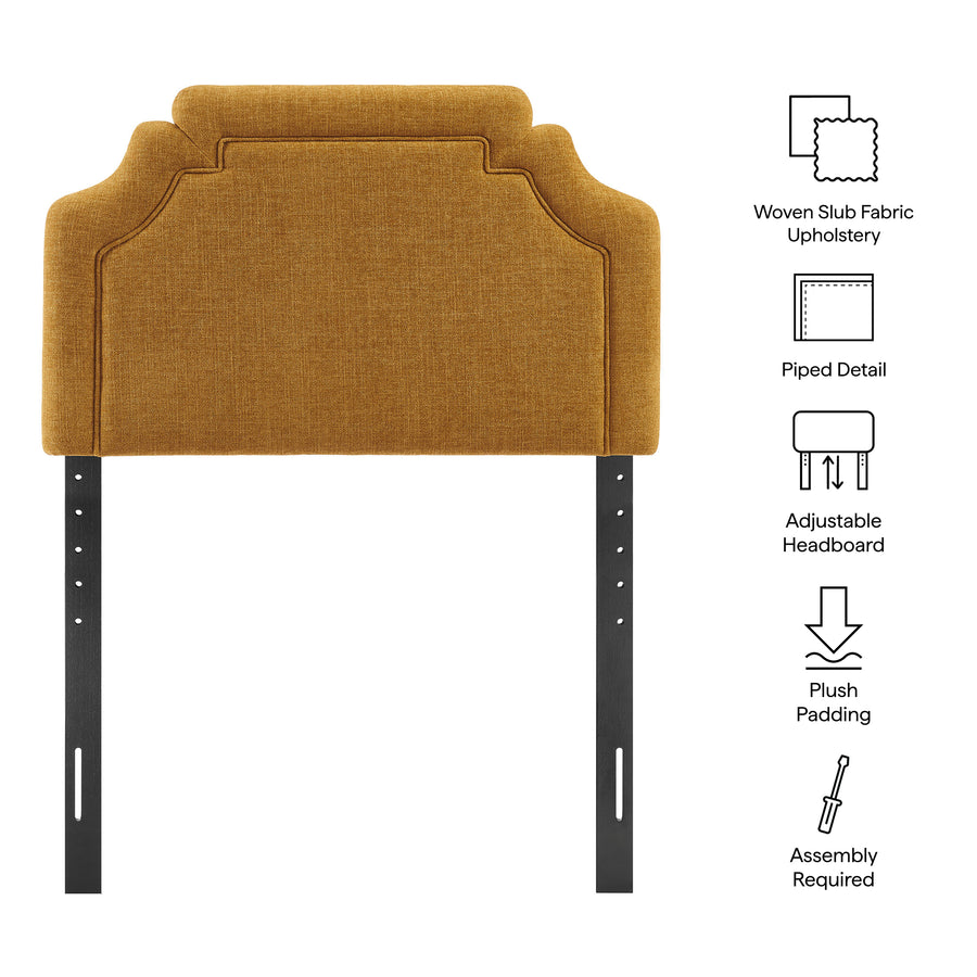 Thatch Upholstered Fabric Twin Size Headboard in Copper