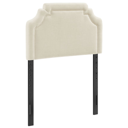Magnolia Upholstered Fabric Twin Size Headboard in Ecru