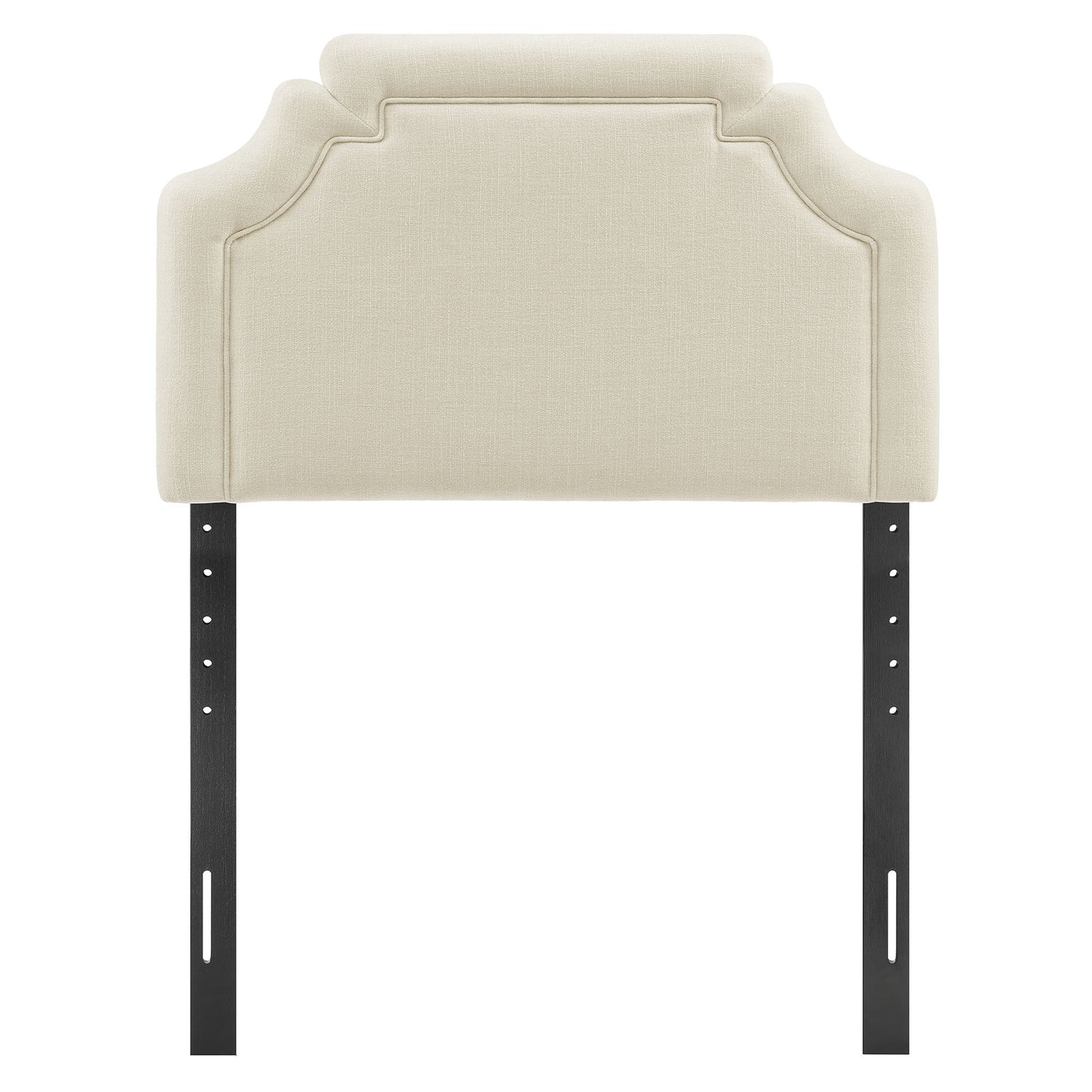 Thatch Upholstered Fabric Twin Size Headboard in Ecru