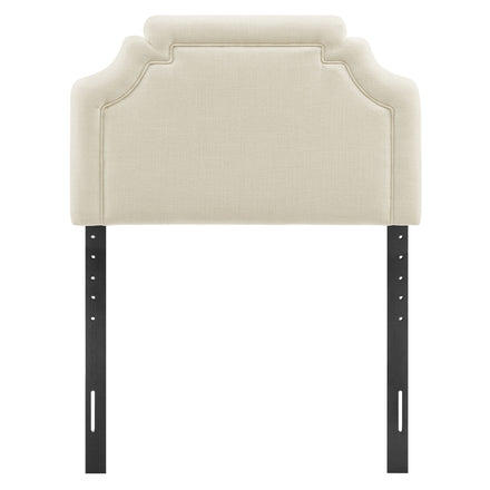 Magnolia Upholstered Fabric Twin Size Headboard in Ecru