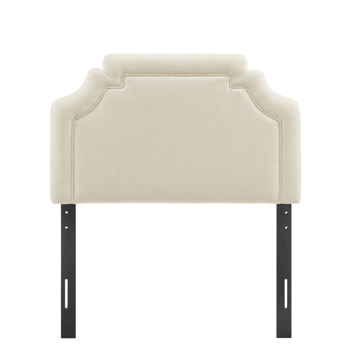 Thatch Upholstered Fabric Twin Size Headboard in Ecru