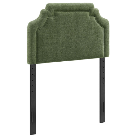 Magnolia Upholstered Fabric Twin Size Headboard in Foliage