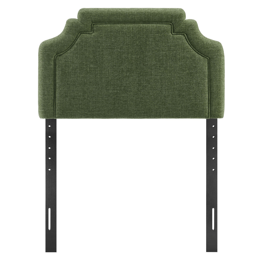 Thatch Upholstered Fabric Twin Size Headboard in Foliage