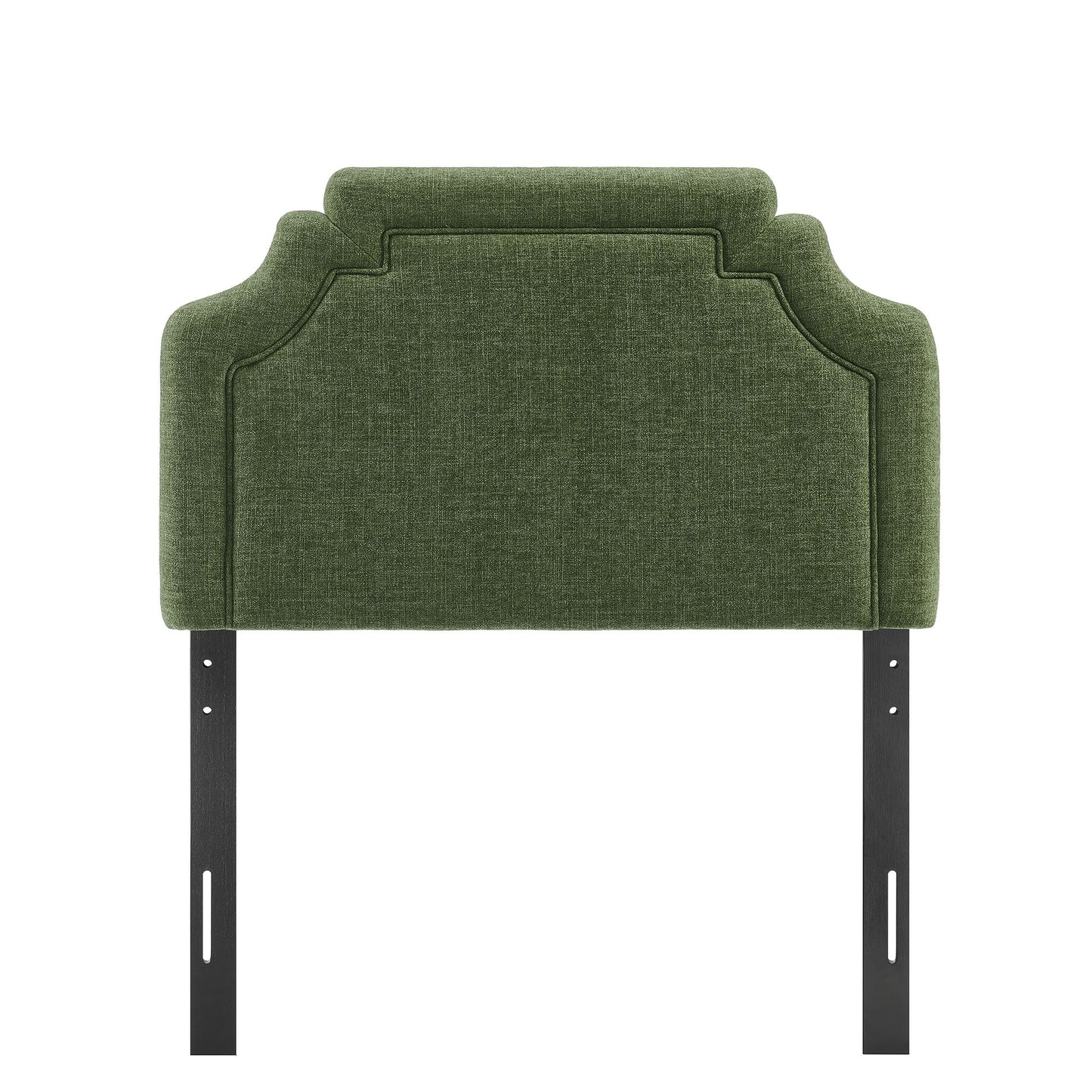 Thatch Upholstered Fabric Twin Size Headboard in Foliage