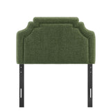 Thatch Upholstered Fabric Twin Size Headboard in Foliage