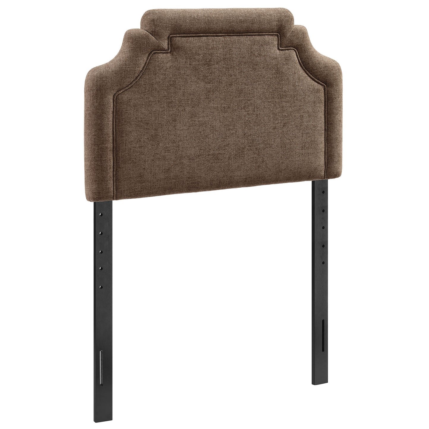 Thatch Upholstered Fabric Twin Size Headboard in Mocha